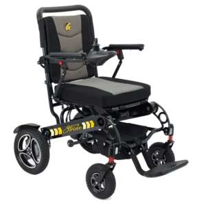 stride aluminum folding electric wheelchair